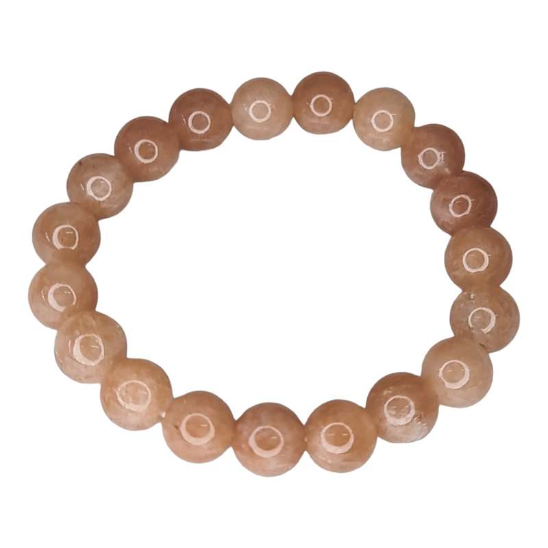 Sunstone bead bracelet, 10mm, stretchcord