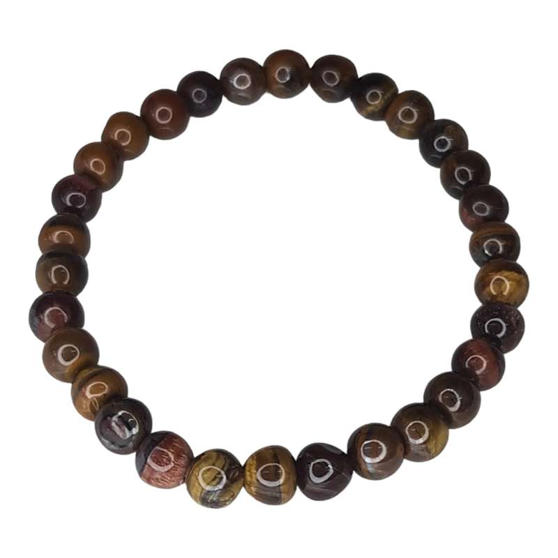 Tiger Eye bead bracelet, 6mm, stretchcord