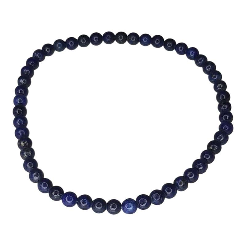 Lapis Lazuli bead bracelet, 4mm, stretchcord