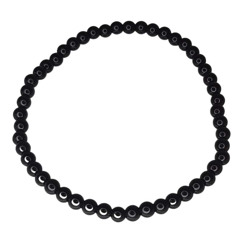 Onyx bead bracelet, 4mm, stretchcord