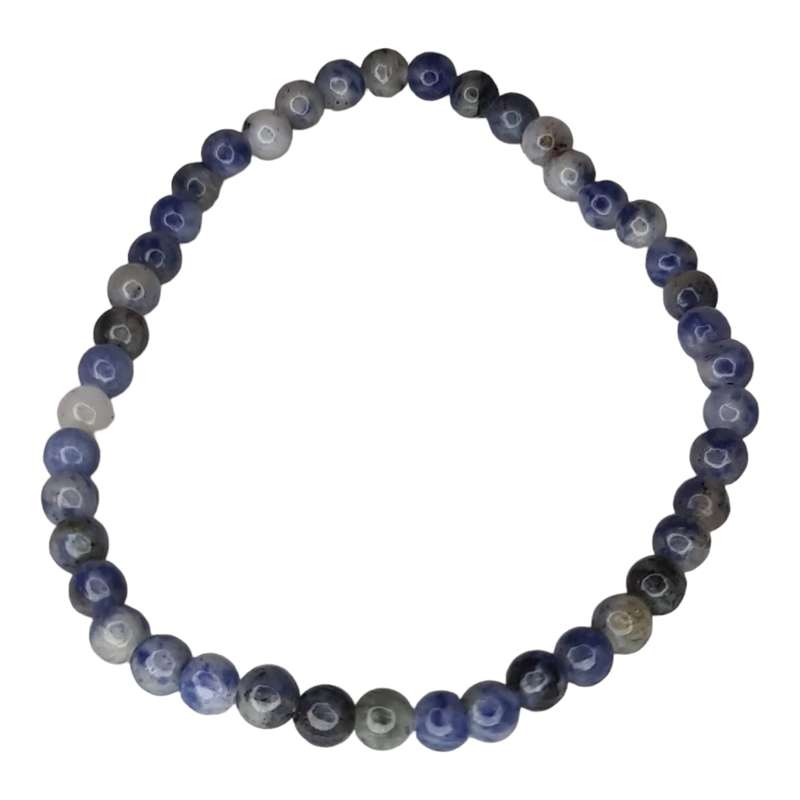 Sodalite bead bracelet, 4mm, stretchcord
