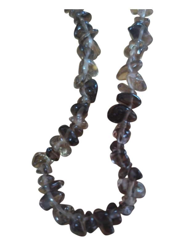 Smoky quartz chip string, 80cm