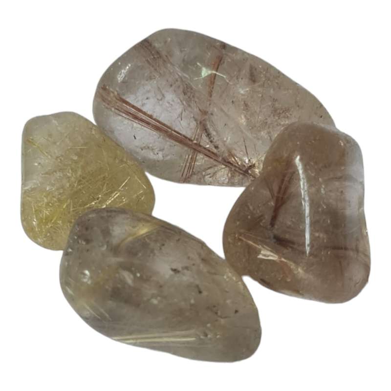 Rutilated Quartz tumble, 3-5cm