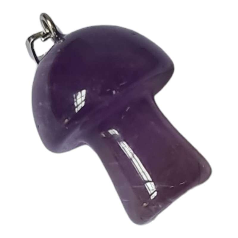 Amethyst mushroom pendant, 30mm incl. bail