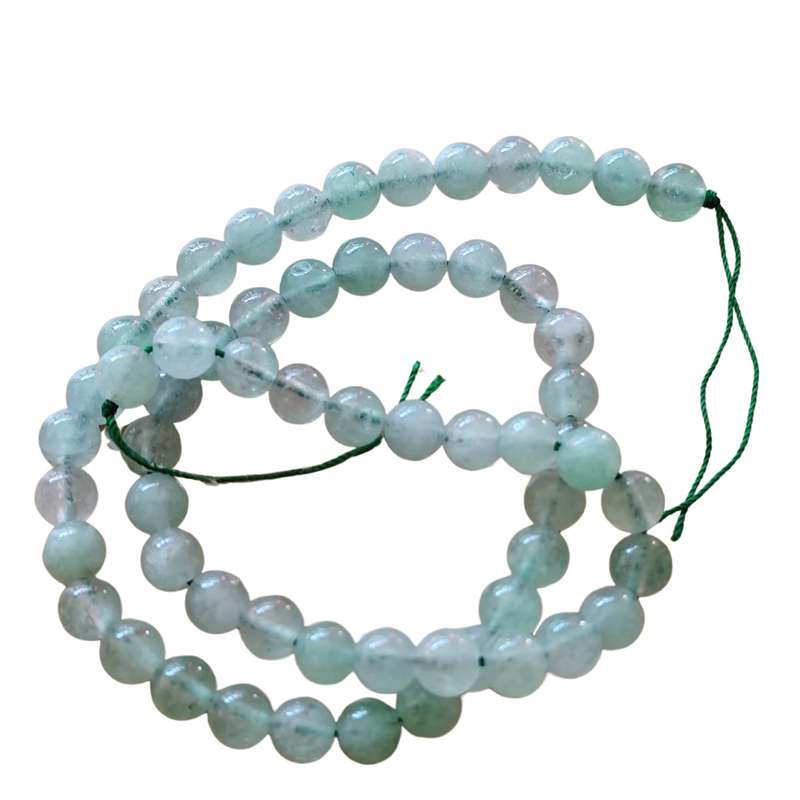 Light Green Aventurine string, round, 6.5mm, 38.2cm