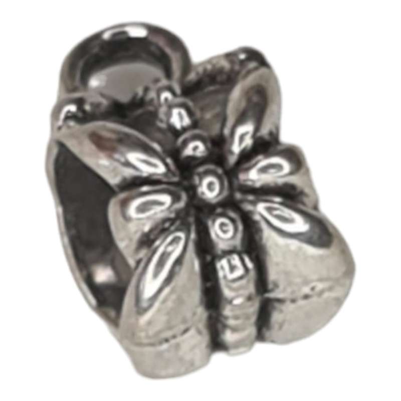 2x Tube bail w ring, butterfly design, 6x12mm, 6mm hole