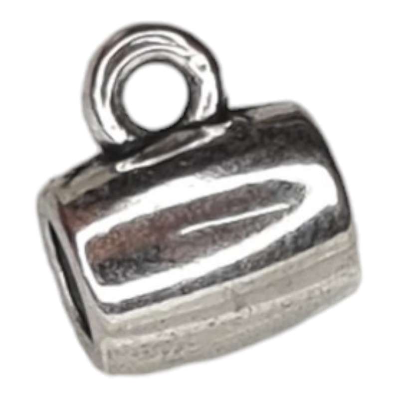 Tube bail w ring, 9x10mm, 4mm hole