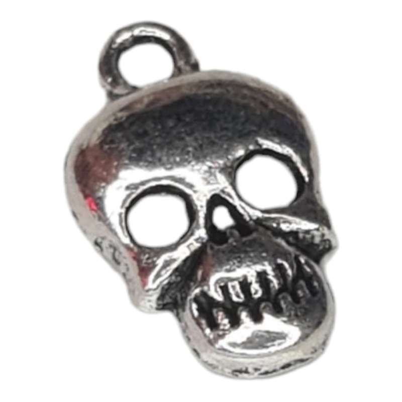 3x Skull charm, 17mm