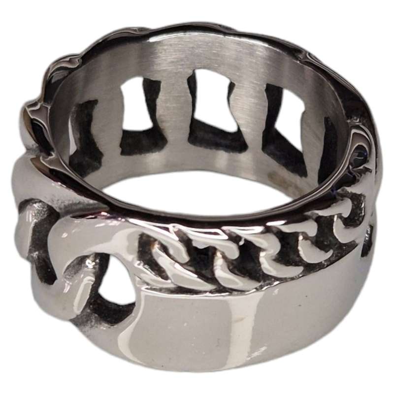 Stainless steel chain design ring, large sizes