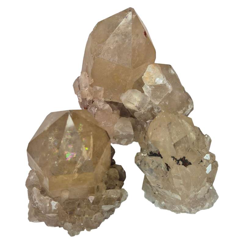 Natural Citrine point clusters, Congo, 65-95mm