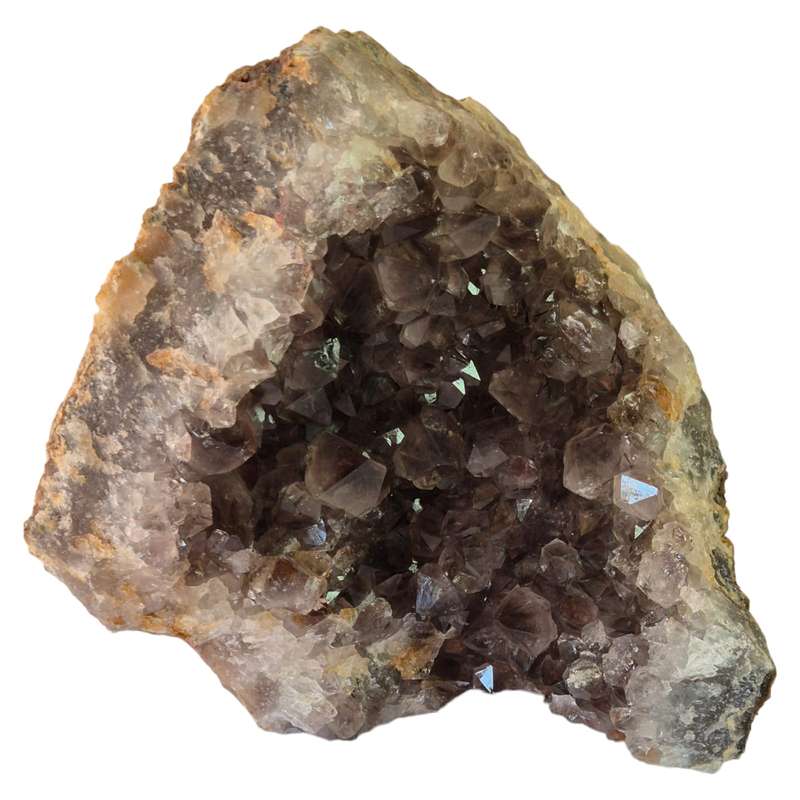 Geothite included Smoky Quartz, Mozambique, 14x15x10cm