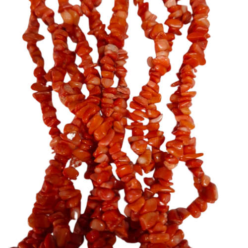 Coral Chip Bead String, 40cm