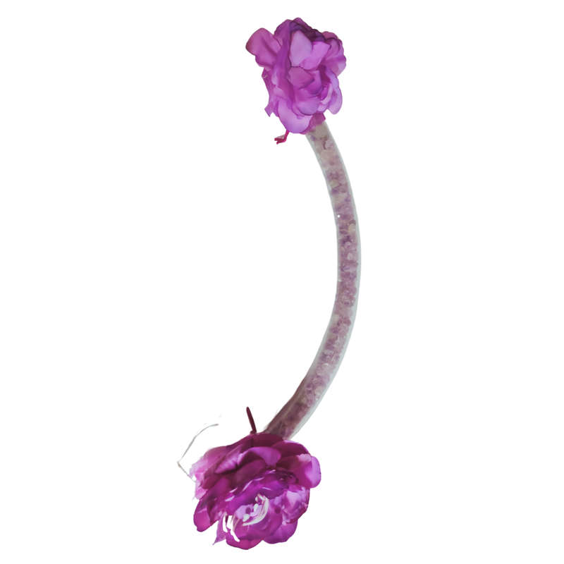 Amethyst Tube and flowers with LED light