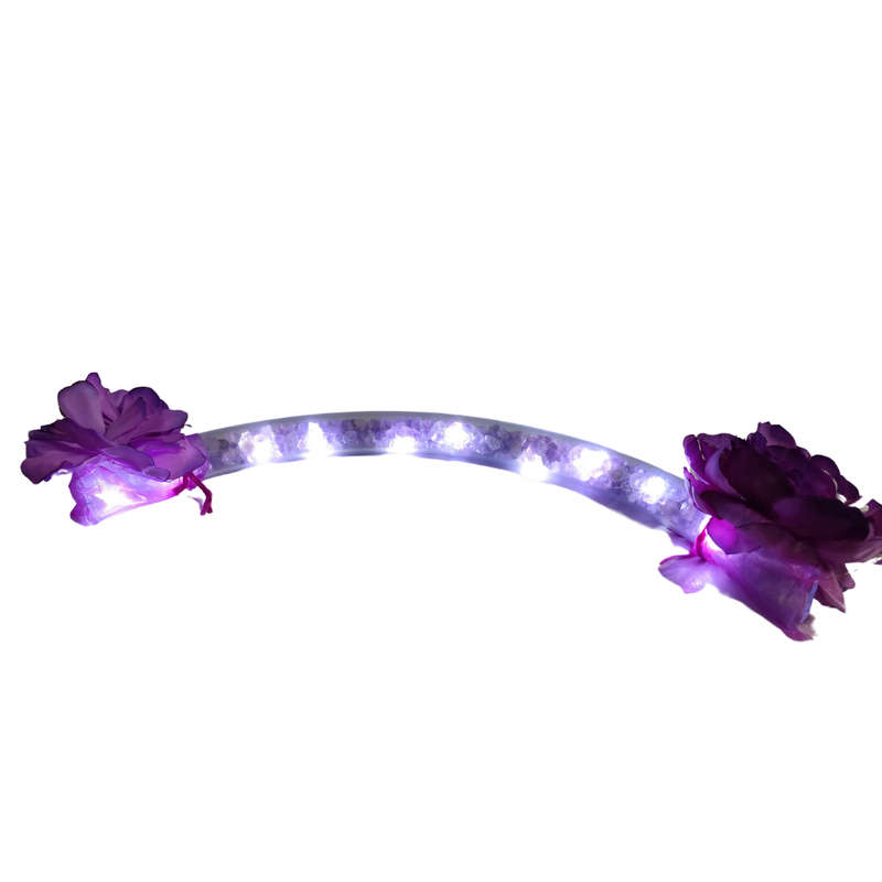 Amethyst Tube and flowers with LED light