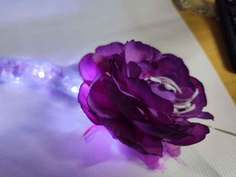 Amethyst Tube and flowers with LED light