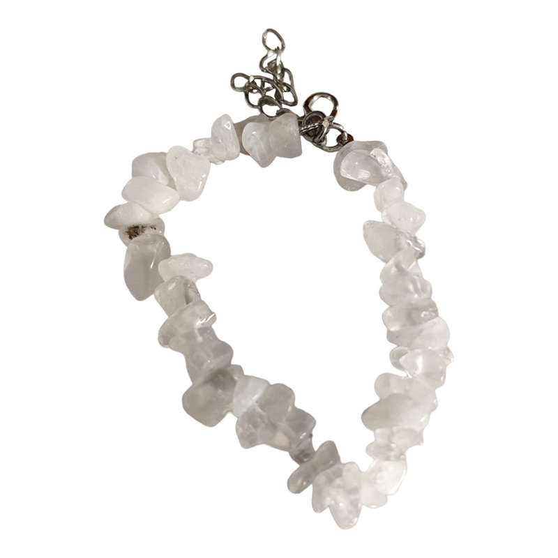 Quartz chip bracelet, extender chain