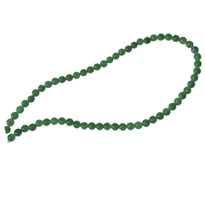 Dark Green Aventurine bead string, India, round, 6mm, 40cm