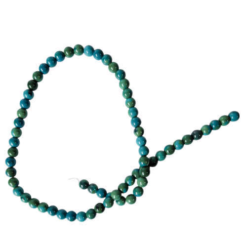 Azurite Chrysocolla bead string, 6mm, 40cm