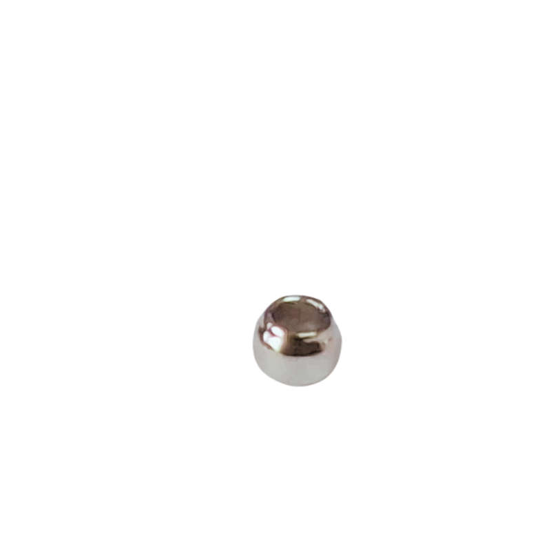 1 packet of crimps, copper, silver coated, 1mm