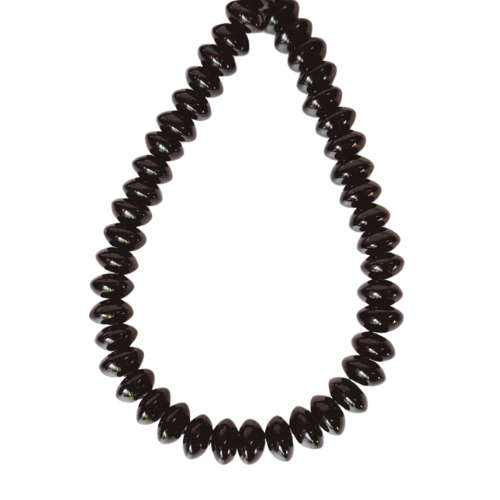 Obsidian Rondelle Bead String, 8mm, 40cm