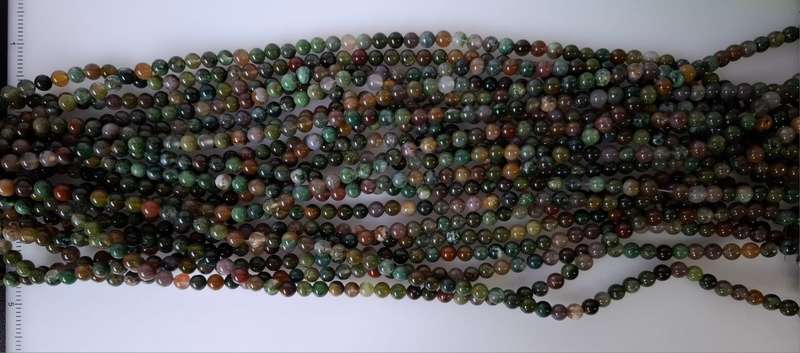 Variegated Agate Bead string, 5-6mm, 40cm