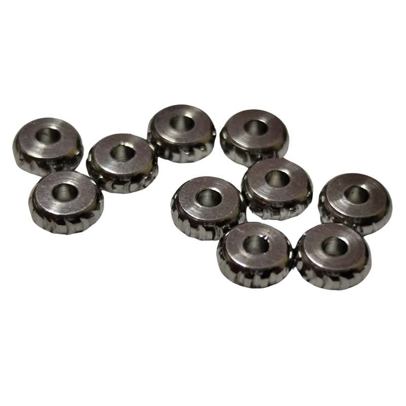 10x Disc bead in stainless steel, 5x2mm