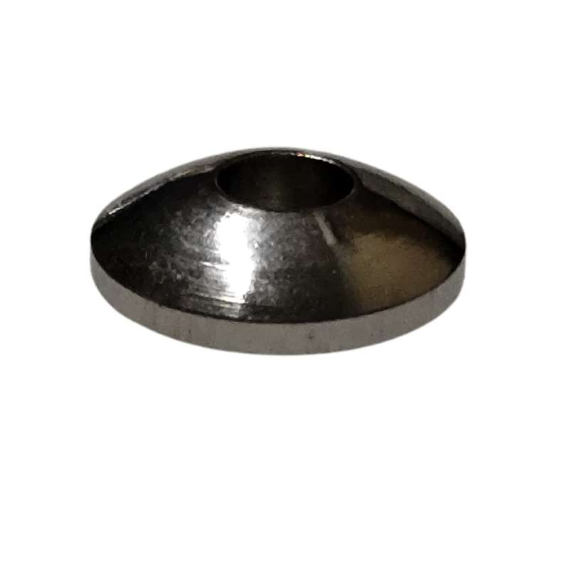 10x Saucer shape bead in stainless steel, 6x2.5mm