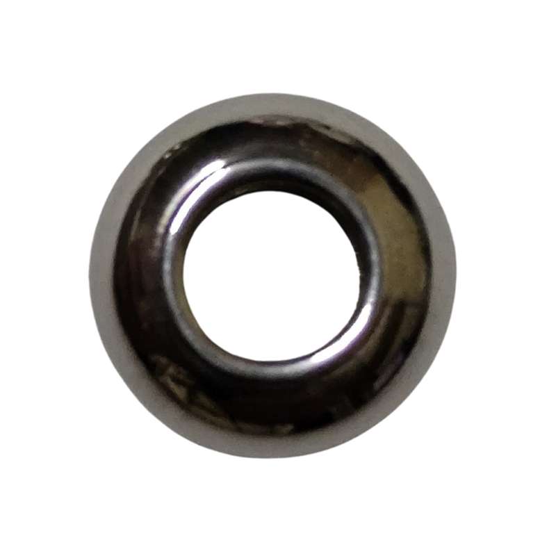 5x Round bead in stainless steel, 8x4mm