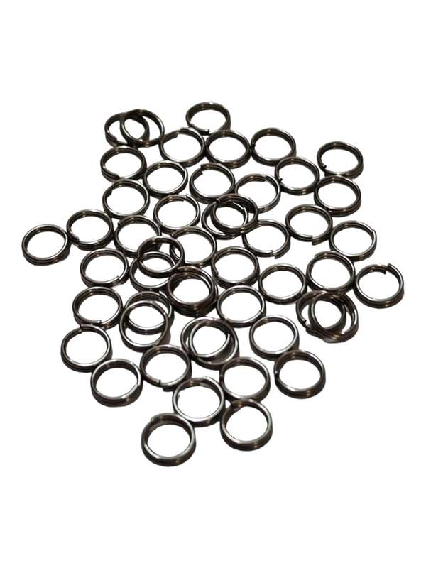 50 x  Stainless steel Split rings, 6mm