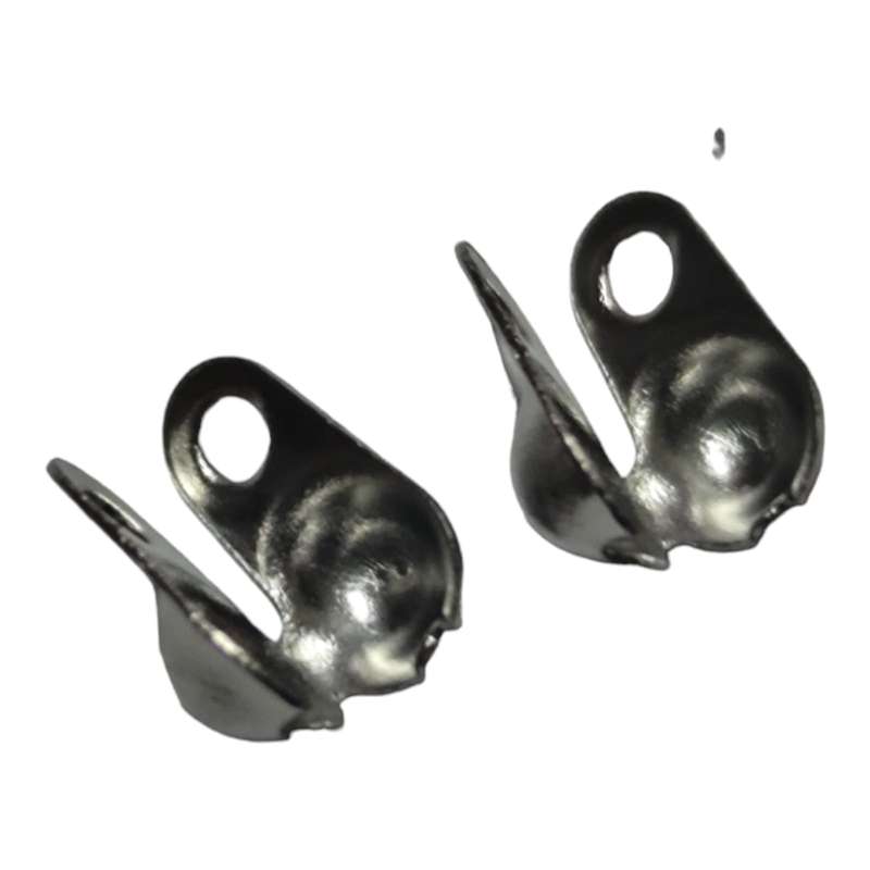 10 pairs Clamshell bead end, Stainless steel, 6mm