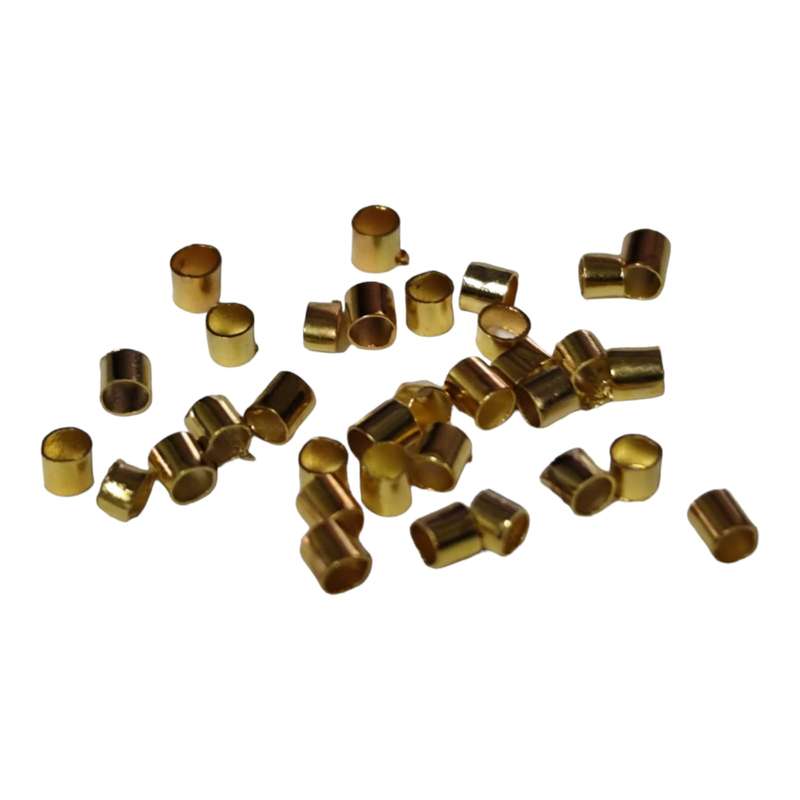 200 Tube crimps in 2mm bright gold colour.