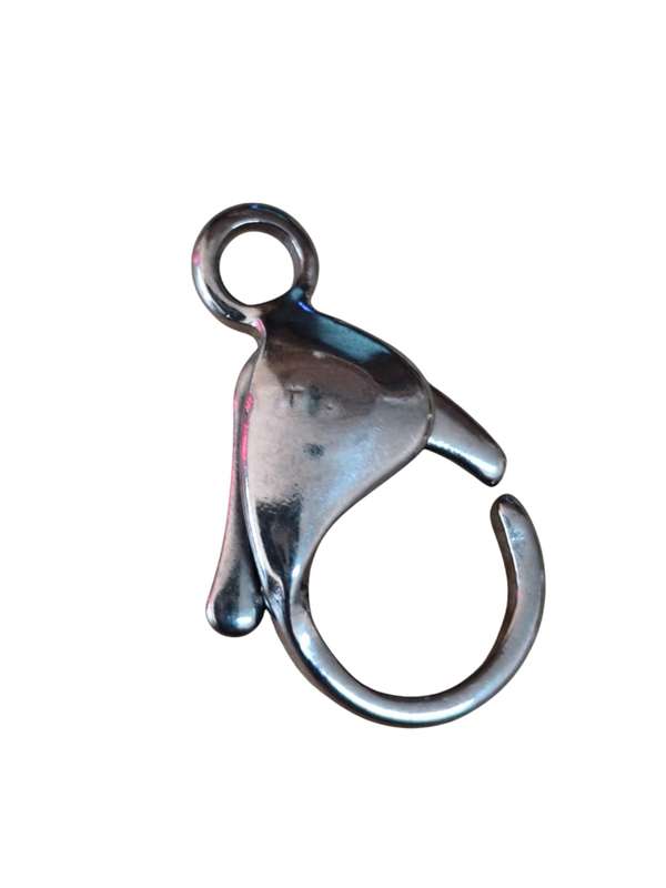 Stainless steel lobster clasp 19mm, Silver