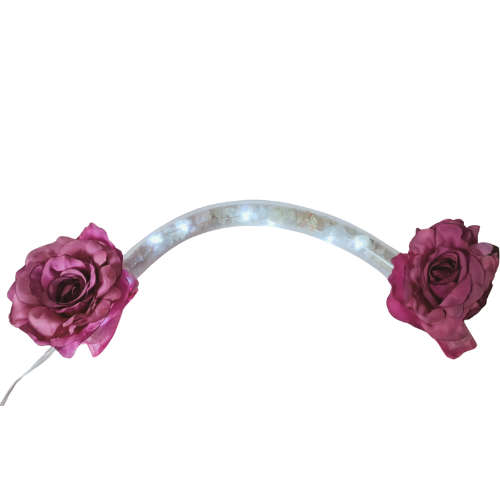 Aquamarine Tube and flowers with LED light