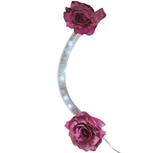 Aquamarine Tube and flowers with LED light