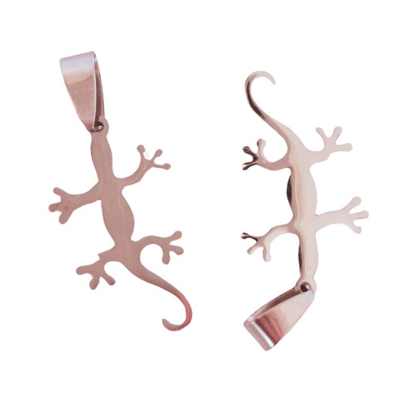 Small Lizard Stainless steel Pendant