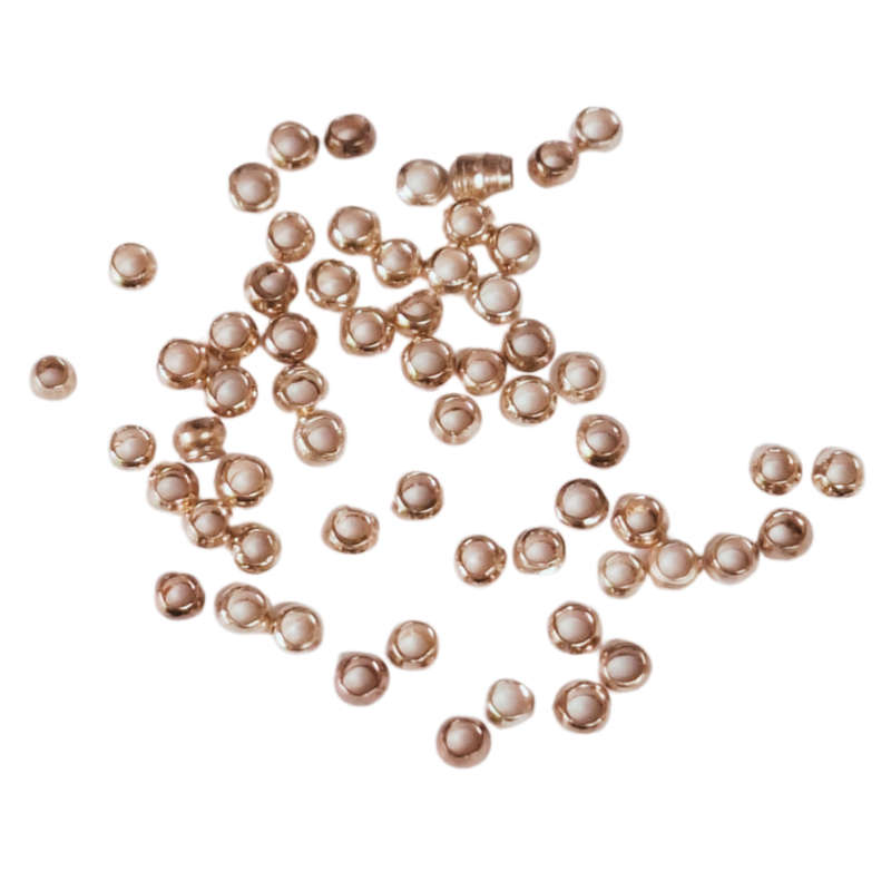 1000 Tube crimps in 2mm Rose gold colour.