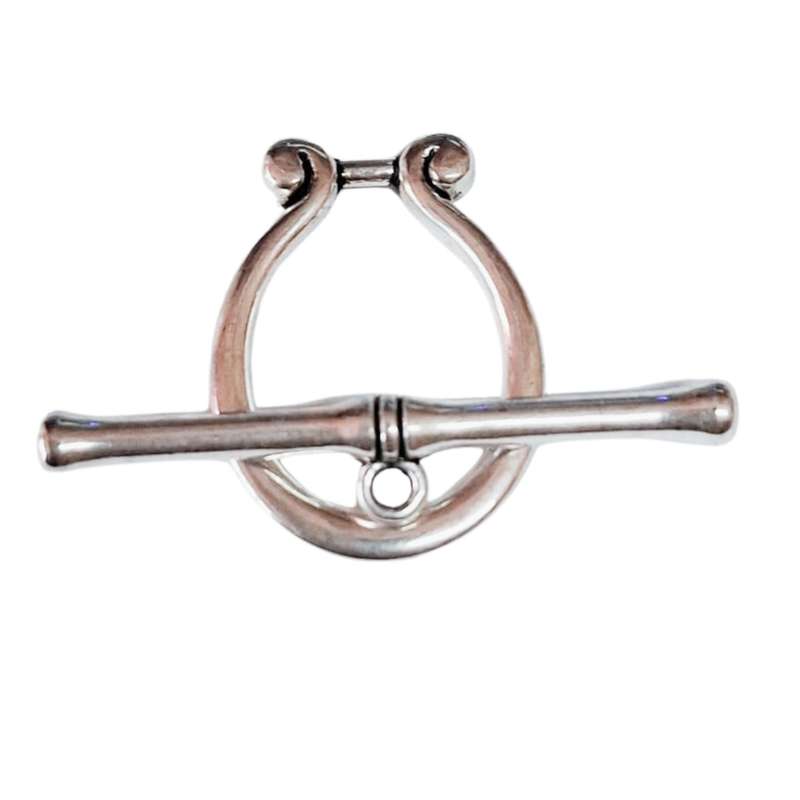 Bar and toggle clasp, Base metal, 27 x 21mm