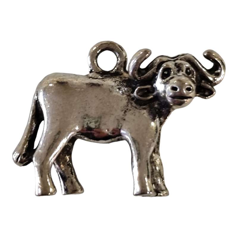 Full body Buffalo charms, base metal, 17x 22mm