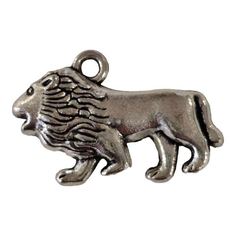 Lion charm, Base metal, 18.5 x 29mm