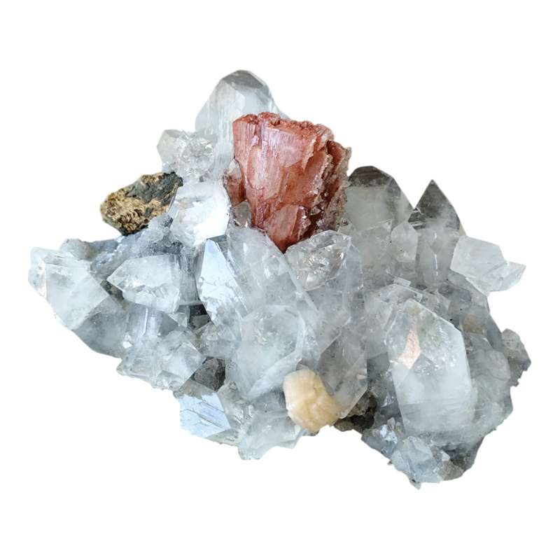 Apophylite with Stilbite, India (5.5 x 13.5 x 10cm)