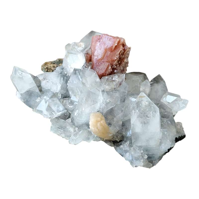Apophylite with Stilbite, India (5.5 x 13.5 x 10cm)