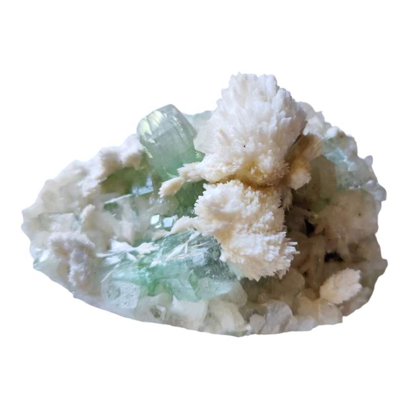 Apophylite with Stilbite and Scolesite, India (7 x 13 x 9.5cm)