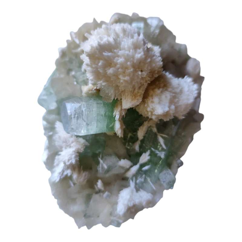 Apophylite with Stilbite and Scolesite, India (7 x 13 x 9.5cm)