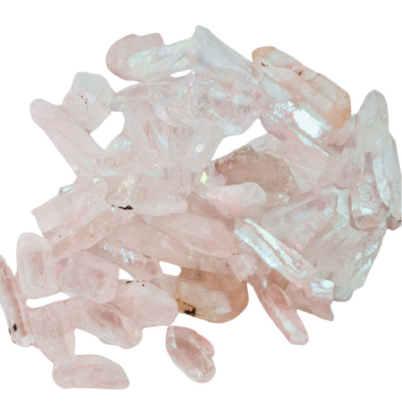 White AB Aura Quartz Crystals, 1-3cm