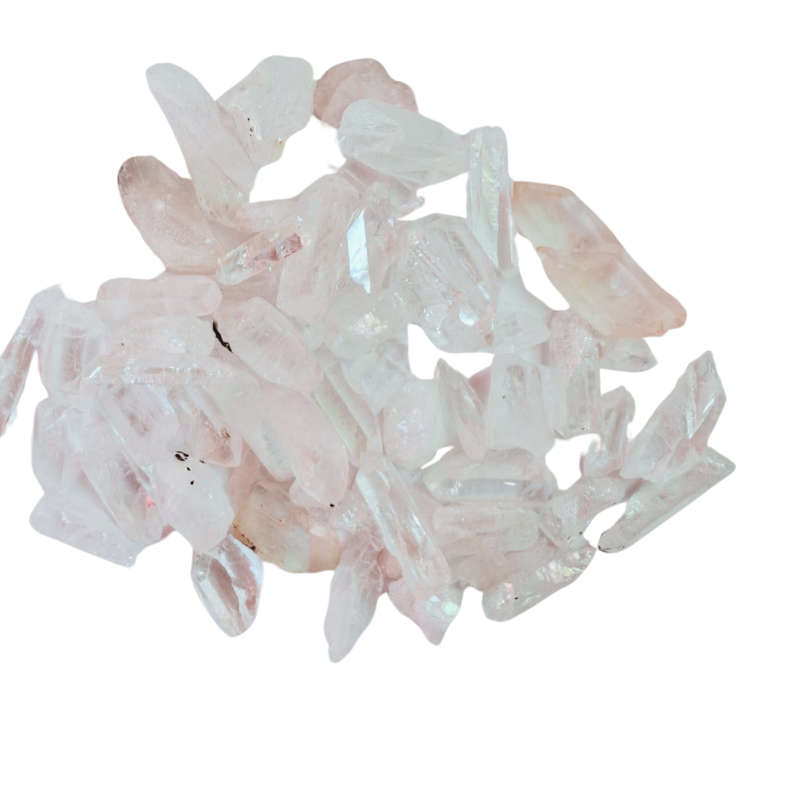 White AB Aura Quartz Crystals, 1-3cm
