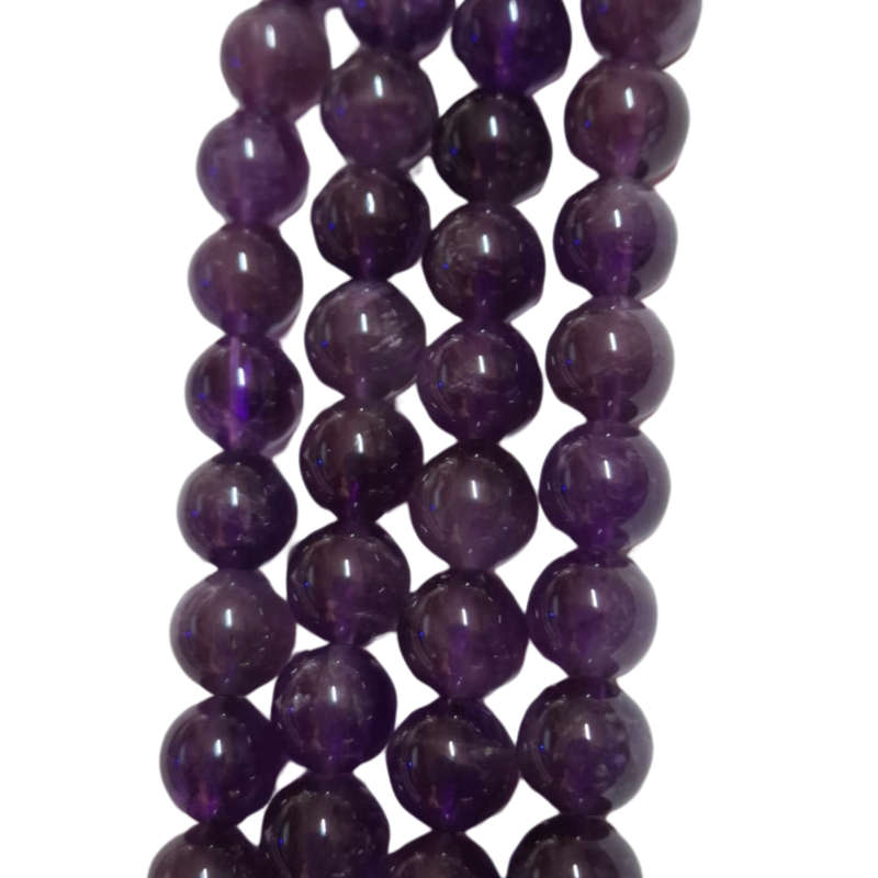 Brazil amethyst bead string, round, 8.7mm, 40cm