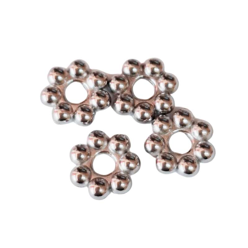 Daisy bead, Stainless steel, 1.5 x 5.5mm
