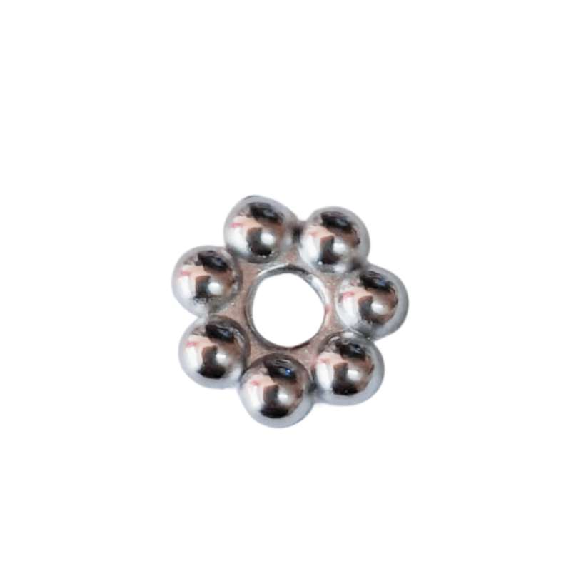 Daisy bead, Stainless steel, 1.5 x 5.5mm