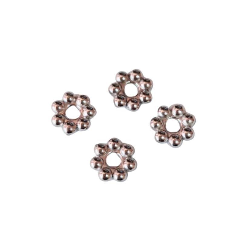 Daisy bead, Stainless steel, 1.5 x 5.5mm