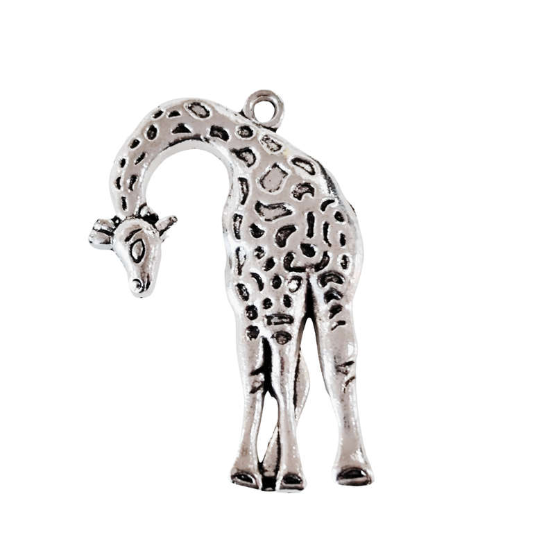 Giraffe charm, Base metal, 42 x 28mm